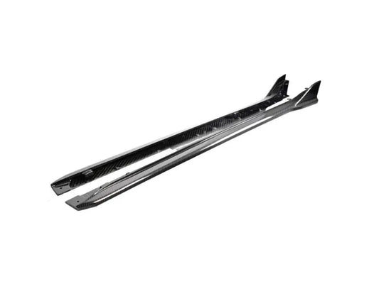 Pair of carbon fiber side rocker extensions mounted on 2023+ Honda Civic Type-R (1)