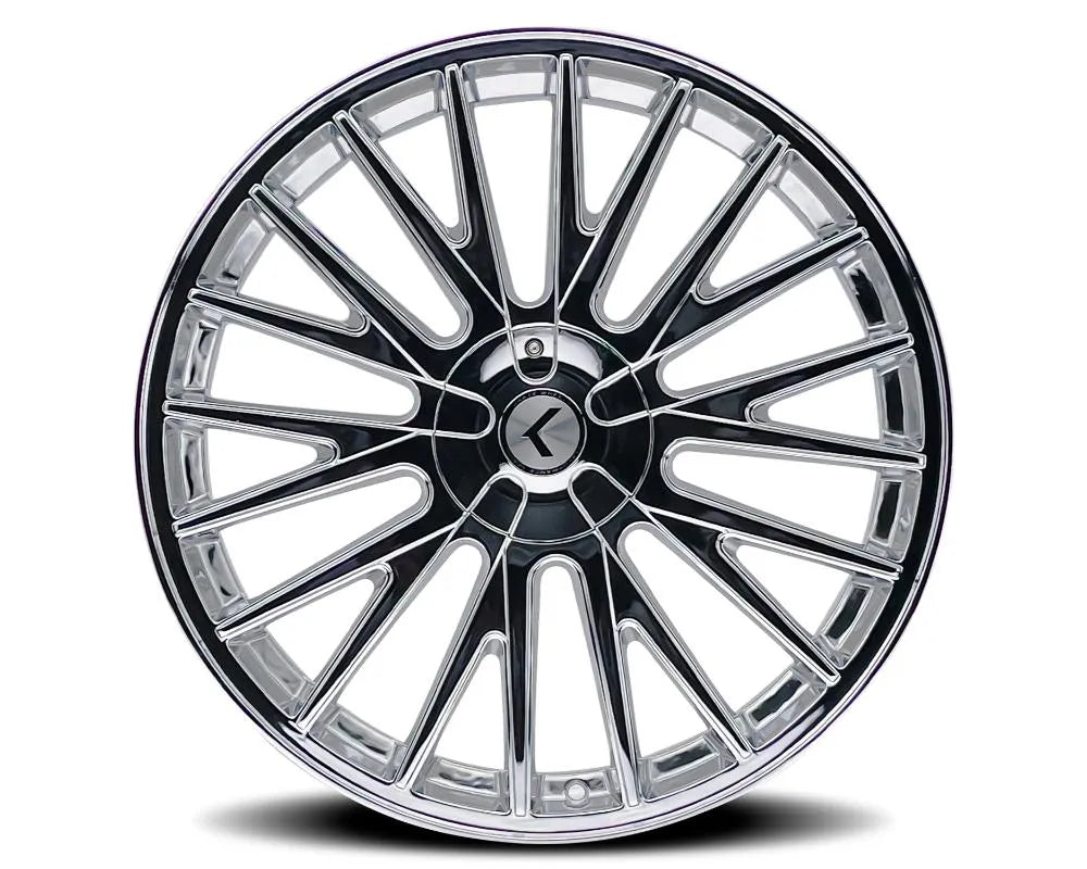 Chrome Kraze Double Down wheel, 17x8 inch, 5x108 and 5x114.3 bolt patterns (3)