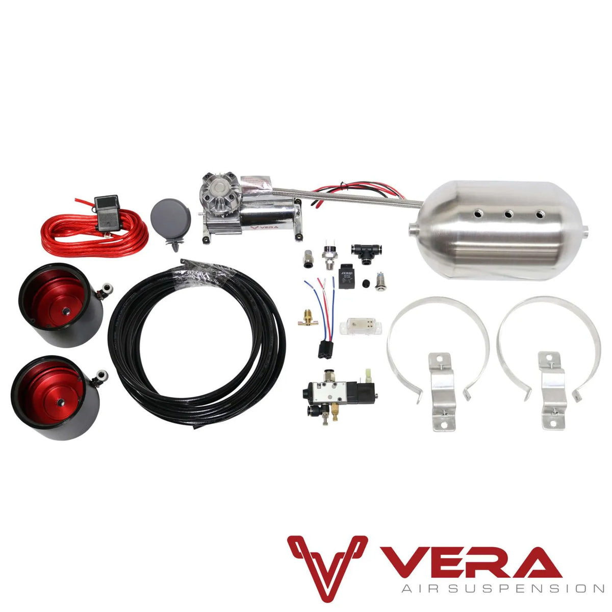 RS Coilovers suspension system with gold control valve and air cup components (4)