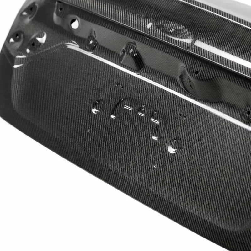 Real carbon fiber trunk lid with glossy clear coat finish for Honda Civic (4)