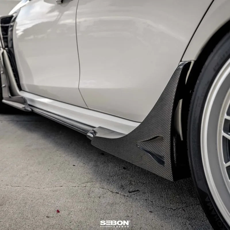 Seibon MB-Style Carbon Fiber Rear Side Skirt Extensions [for 2023-2025 Honda Civic Type-R]
