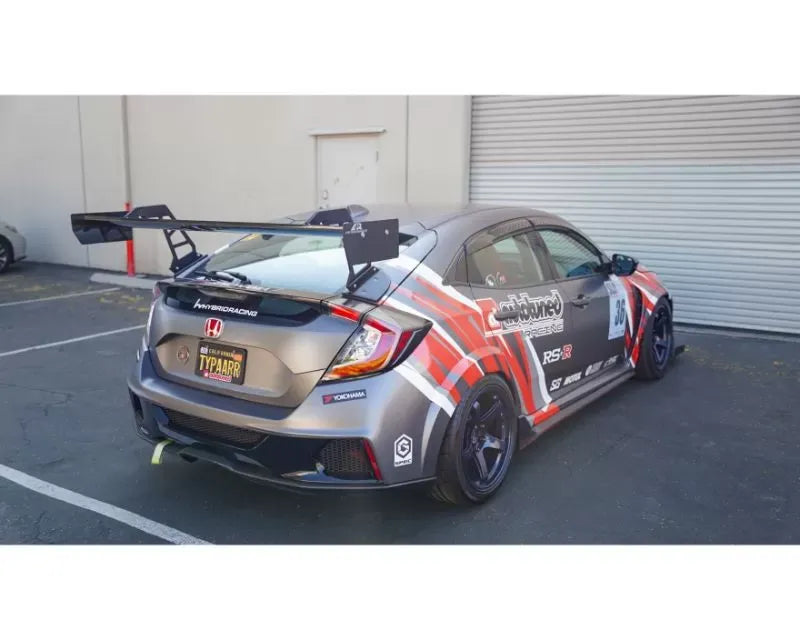 APR Performance GT-250 61 inch carbon fiber swan neck wing mounted on 2017-2021 Honda Civic Type-R (5)