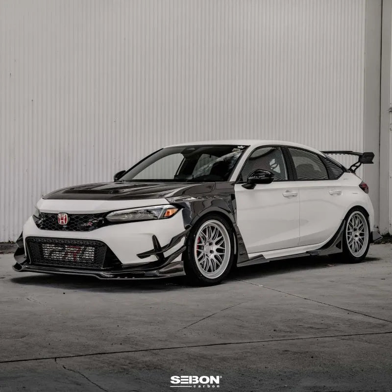 MB-Style Carbon Fiber Front Side Skirt Extensions [for 2023-2025 Honda Civic Type-R]