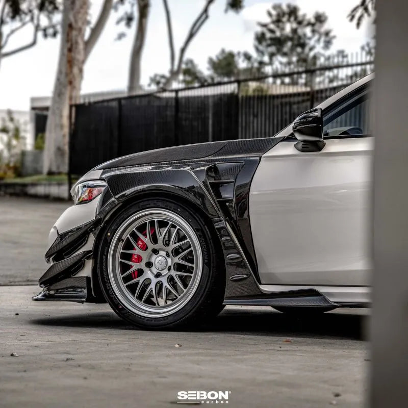 Carbon fiber fender with gloss finish for Honda Civic Type-R (8)