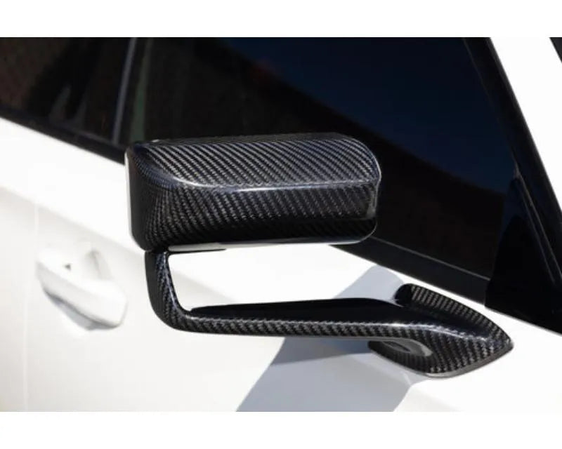 Carbon fiber aerodynamic mirror with airfoil stalk design for Honda Civic (2)