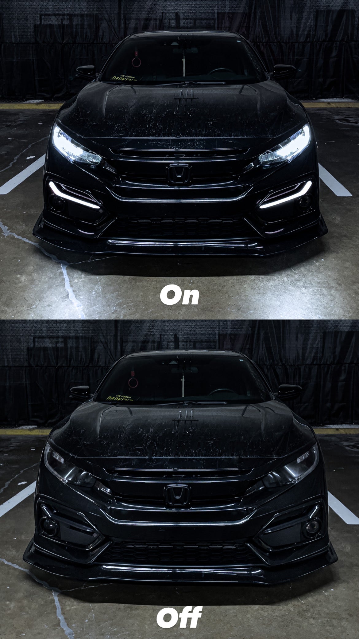 Sequential garnish lights installed in fog light covers (2)