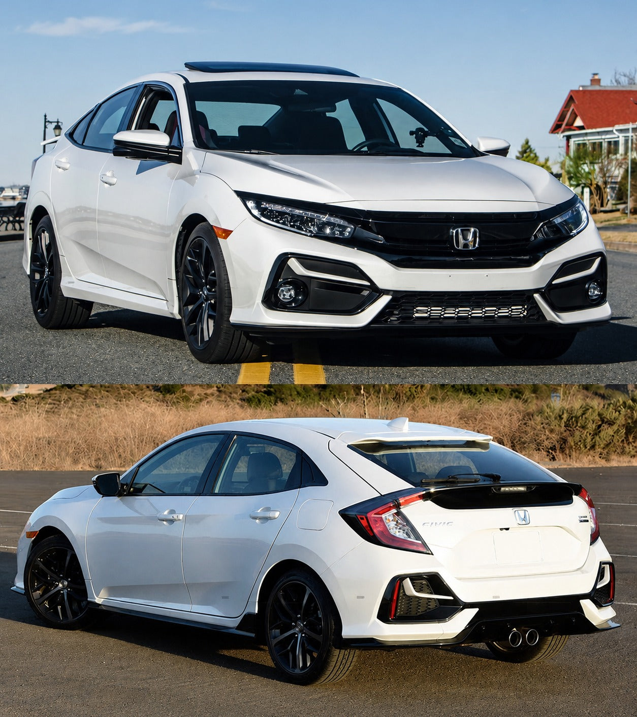 Bumper fog light garnish covers for Honda Civic (1)