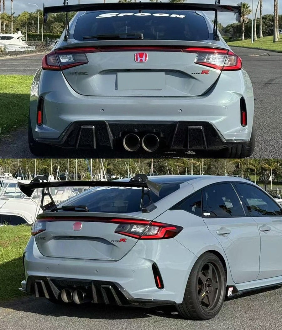UMS Real Carbon Fiber Rear Bumper Diffuser [for 2023–2026 Honda Civic Type R FL5]