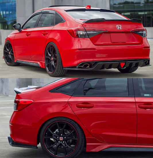 UMS Gloss Black LED Rear Diffuser V1 [for 2022-2026 Honda Civic]