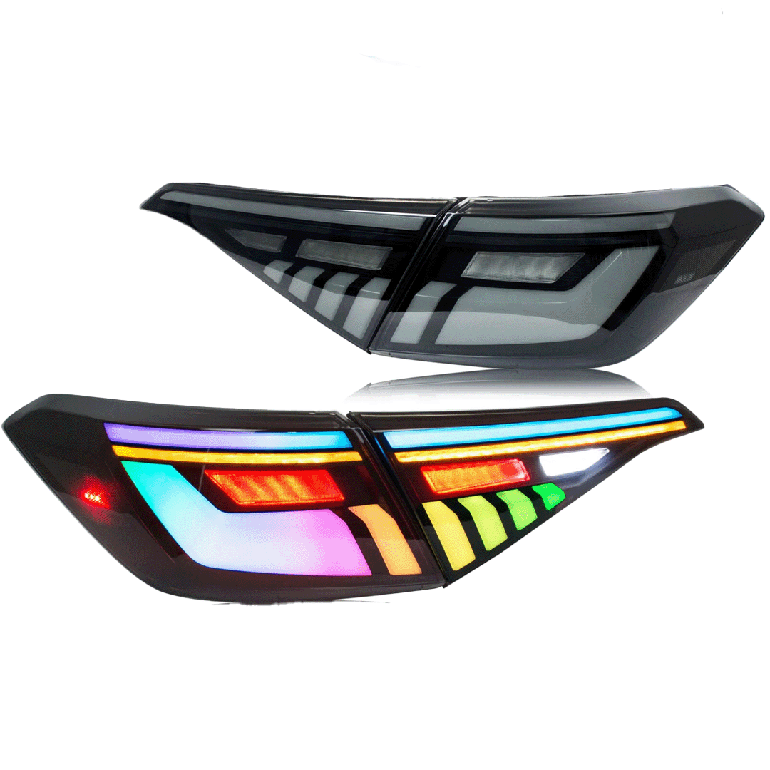 Sequential RGB taillights with animated light effects for Honda Civic sedan (1)