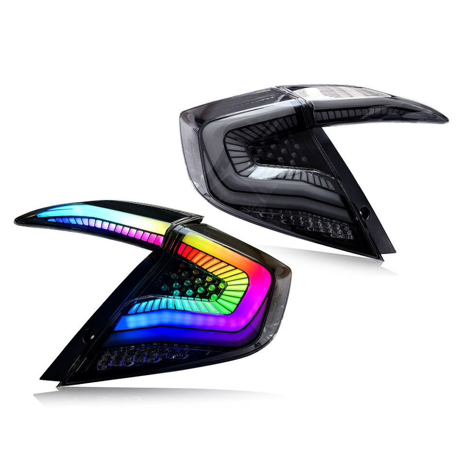 RGB Galaxy Sequential Taillights for 2016-2021 Honda Civic Sedan RGB Galaxy Sequential Taillights for 2016-2021 Honda Civic Sedan