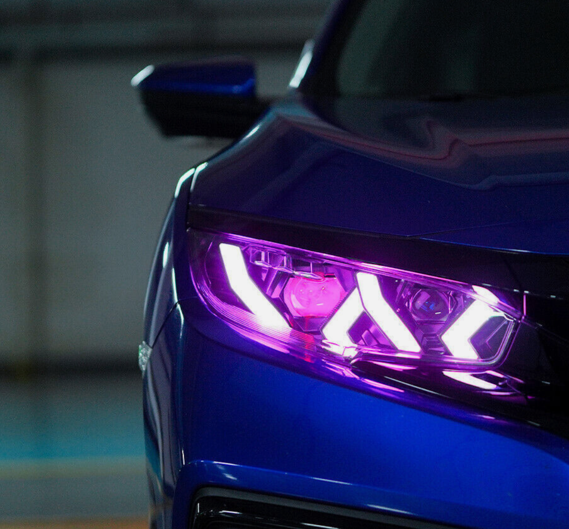 RGB Lambo Sequential Headlights [for 2016-2021 Honda Civic]