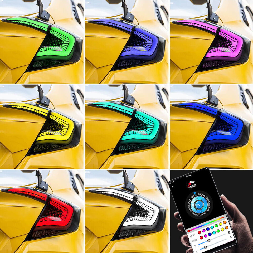 RGB Galaxy Sequential Taillights for 2016-2021 Honda Civic Sedan