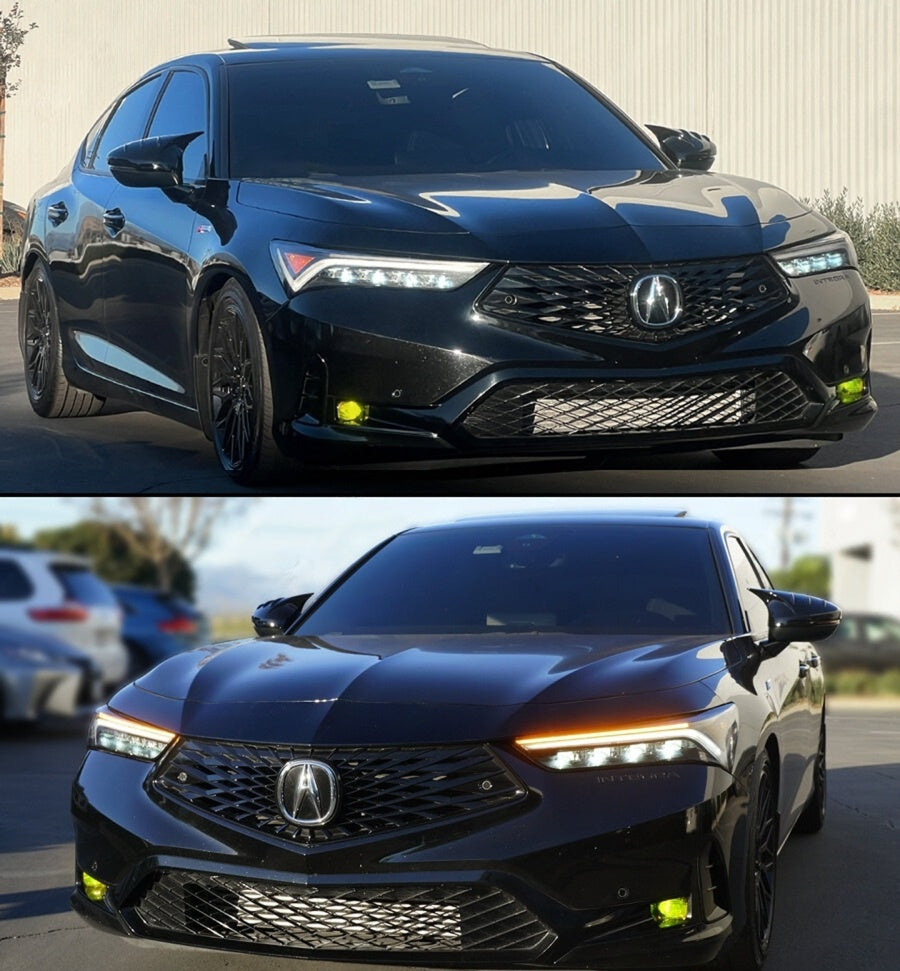 Gloss Black Mugen Style Spiked Mirror Caps [for 2023-26 Acura Integra]