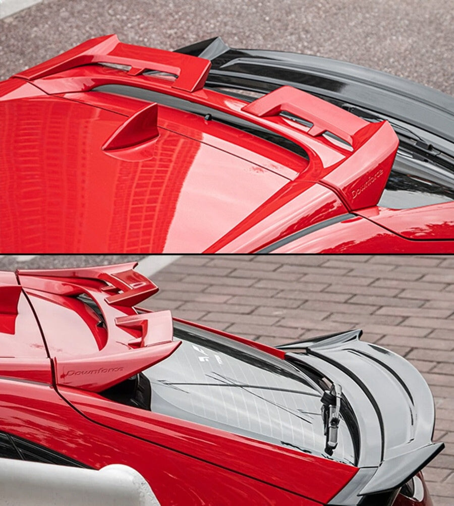 Rallye Red Roof Spoiler Add-On Extension [for 2017–2021 Honda Civic Hatchback]