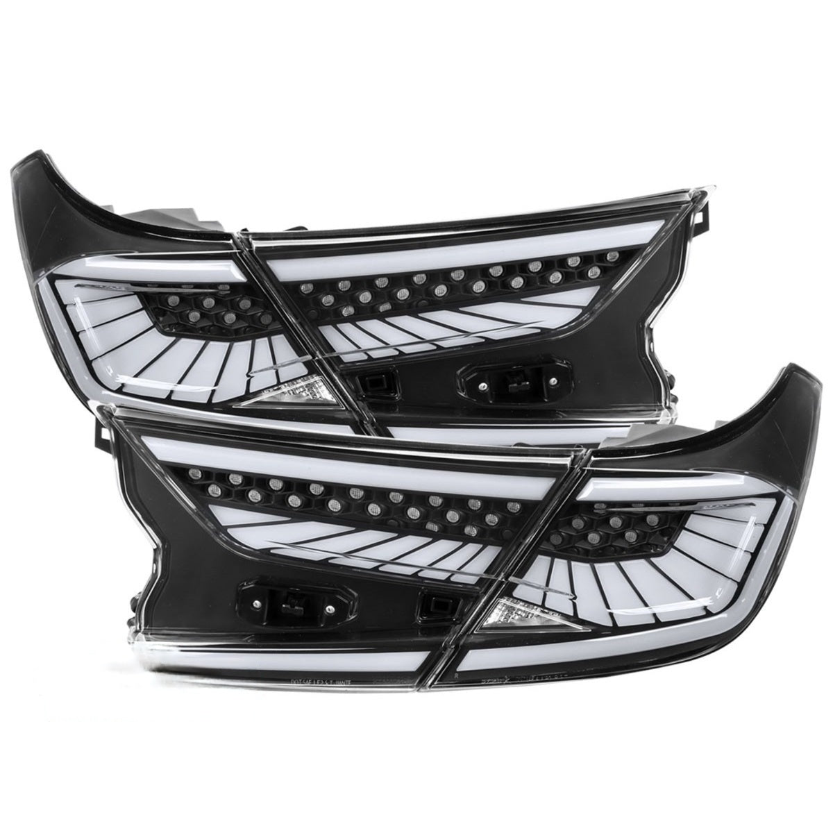 Black/Smoke LED tail lights for Honda Accord with sequential turn signal design. (7)