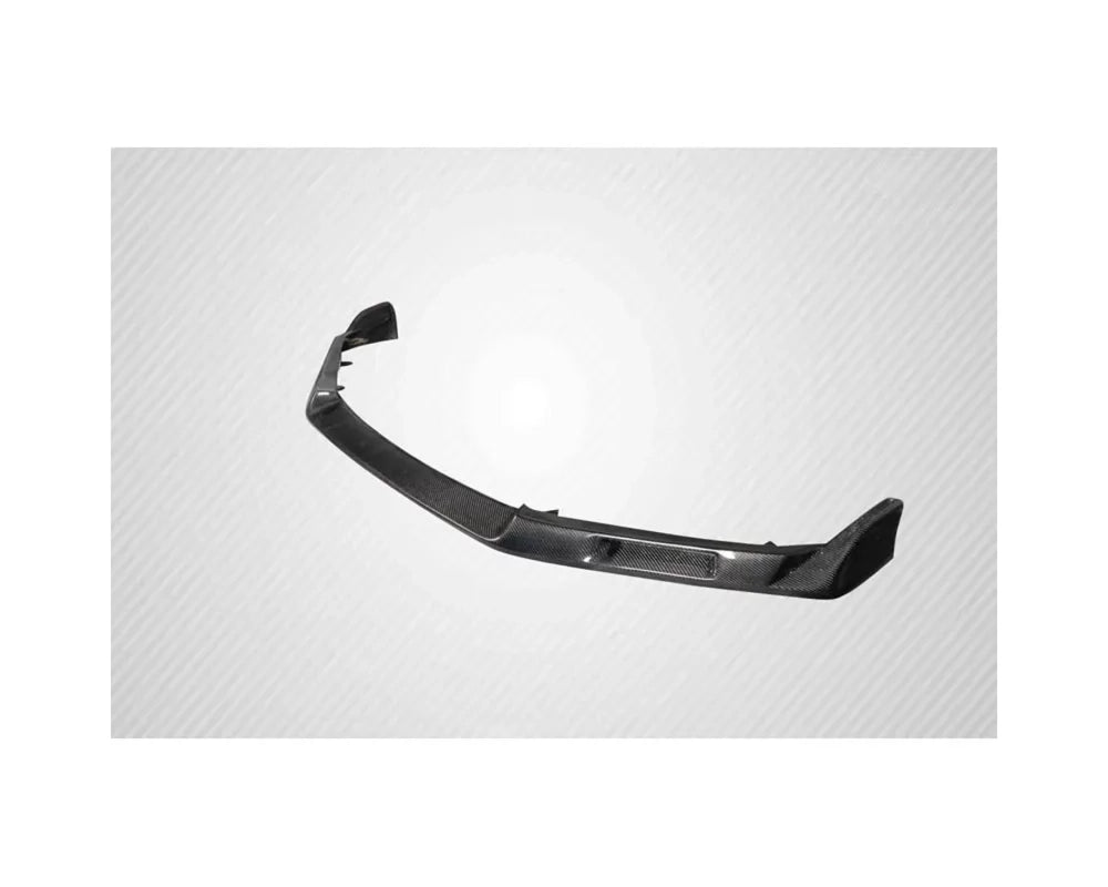 Carbon fiber front lip spoiler mounted on 2017-2021 Honda Civic Type-R bumper (4)