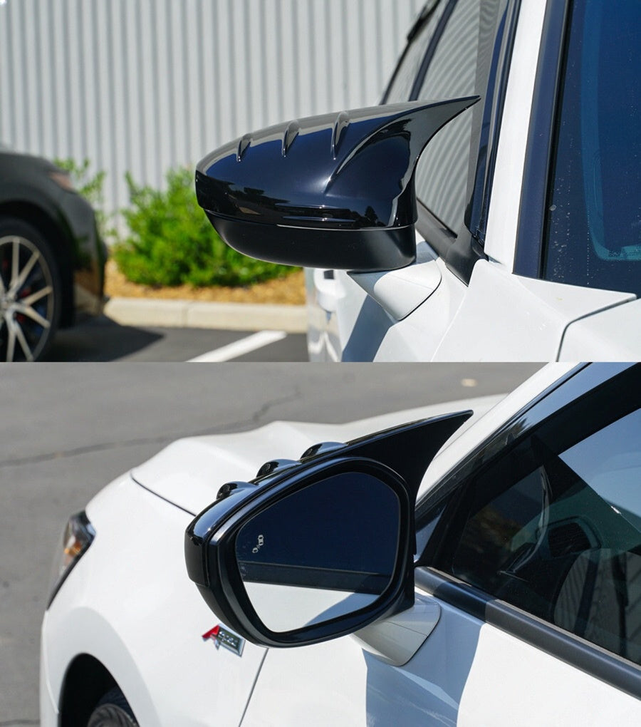 Gloss Black Mugen Style Spiked Mirror Caps [for 2023-26 Acura Integra]