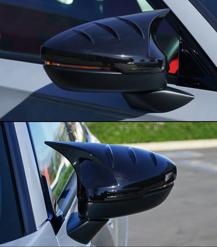 Gloss Black Mugen Style Spiked Mirror Caps [for 2023-26 Acura Integra]