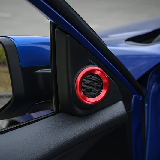 Red Pillar Door Speaker Trim [for 2016-21 Honda Civic]