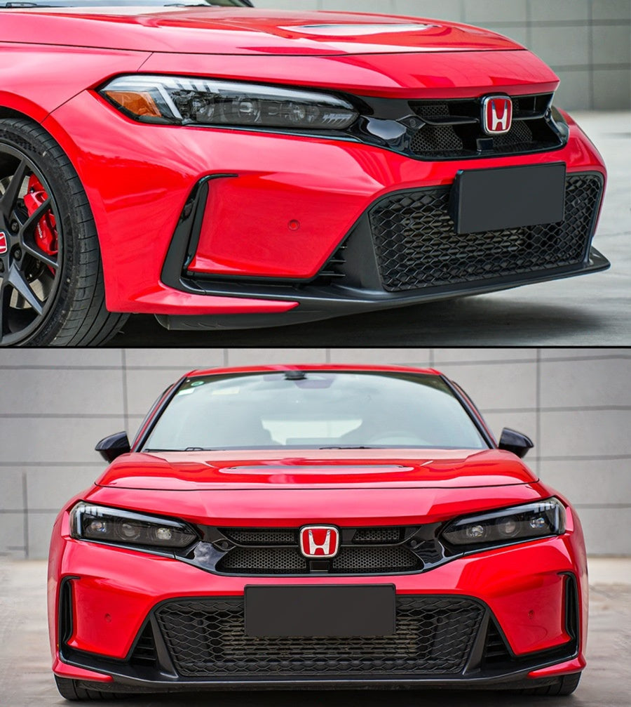 UMS V Style Carbon Fiber Front Upper Grill [for 2023-2026 Honda Civic Type R]