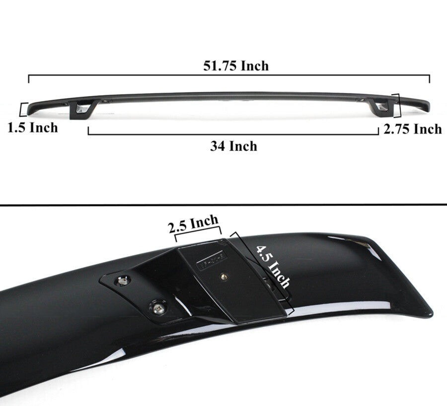 Glossy black ABS trunk spoiler for 2018-2022 Honda Accord (6)