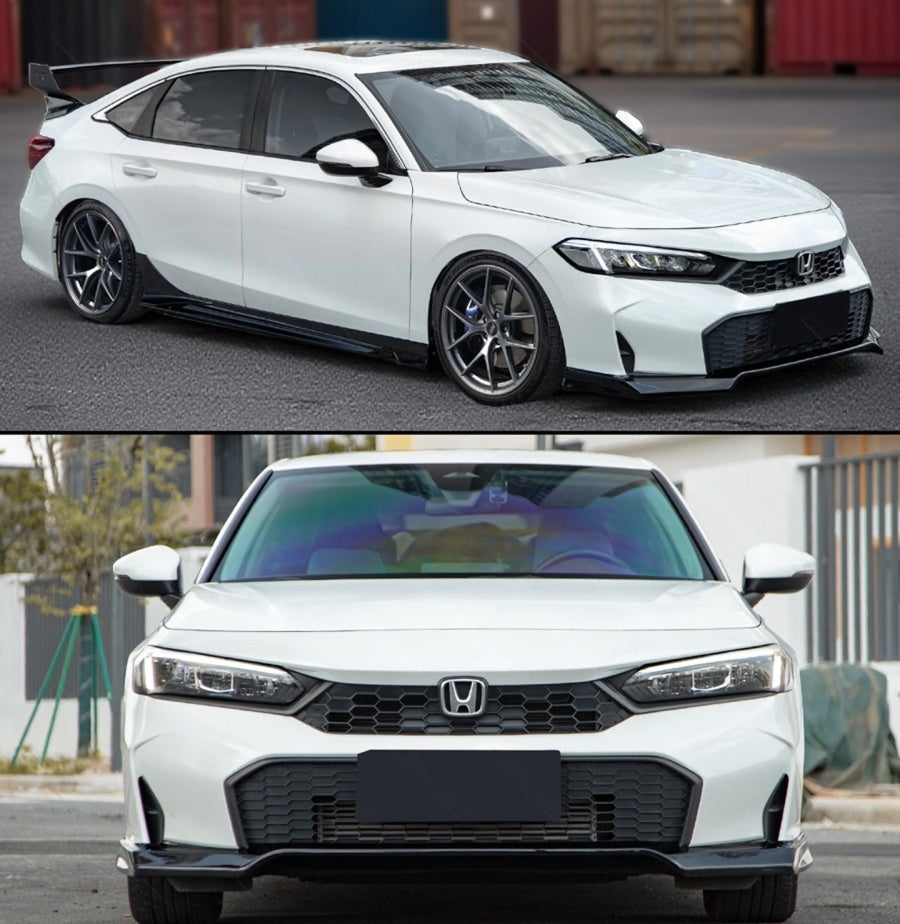MCX Style Gloss Black Front Bumper Lip Splitter [for 2025–2026 Honda Civic]