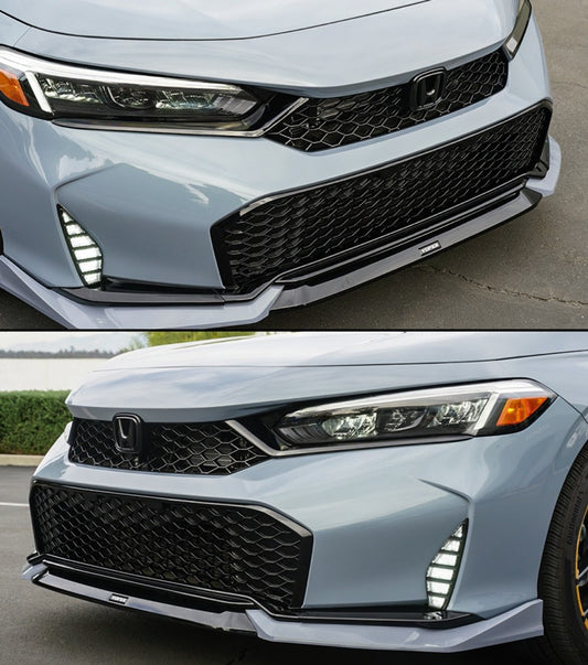 Type R Style Front Upper & Lower Honeycomb Grill [for 2025-2026 Honda Civic]