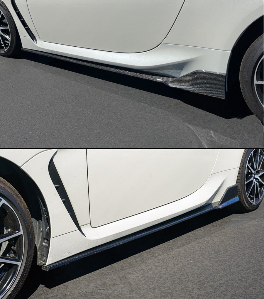 Carbon fiber side skirt extension installed on 2022-26 Toyota GR86 (2)