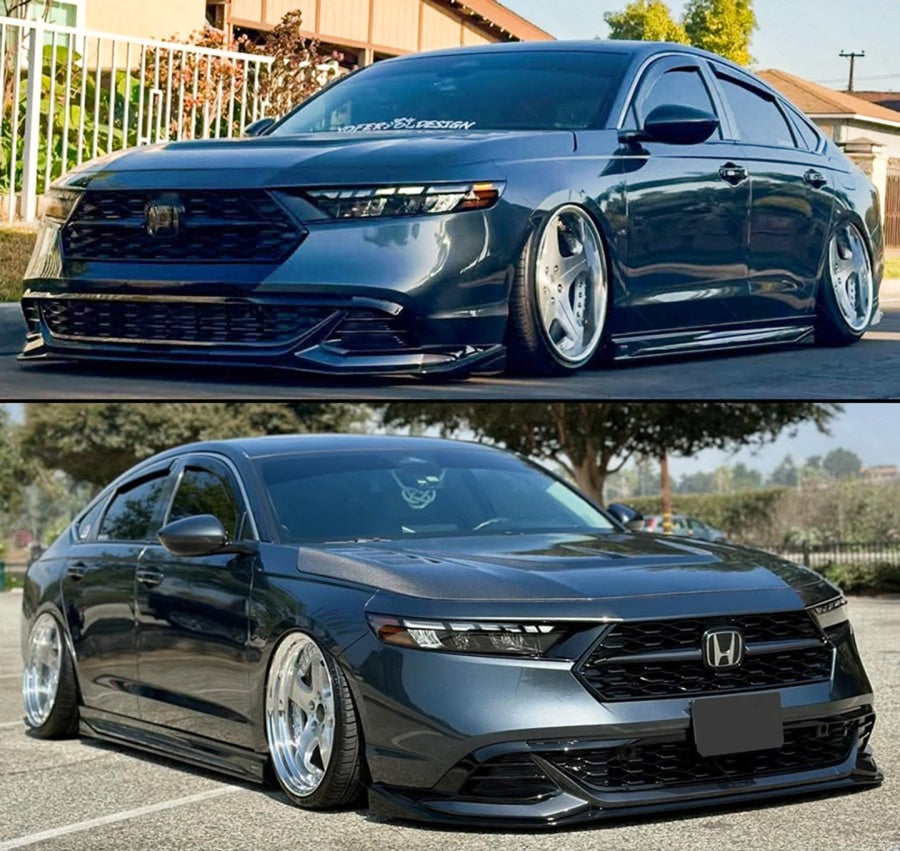 Glossy Black Add-On Side Skirt Extensions [for 2023-2026 Honda Accord]