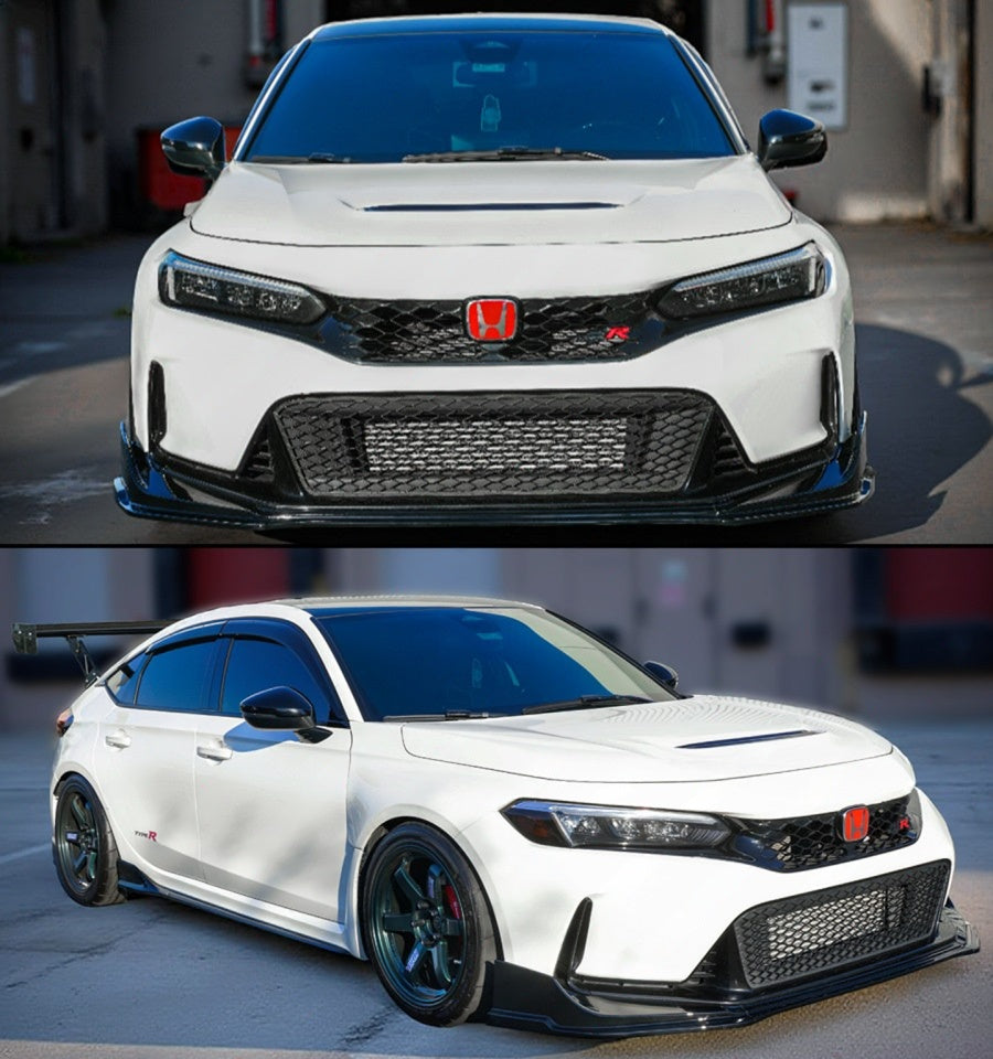 Gloss Black MM Style Front Bumper Lip Spoiler [for 2023-26 Honda Civic]
