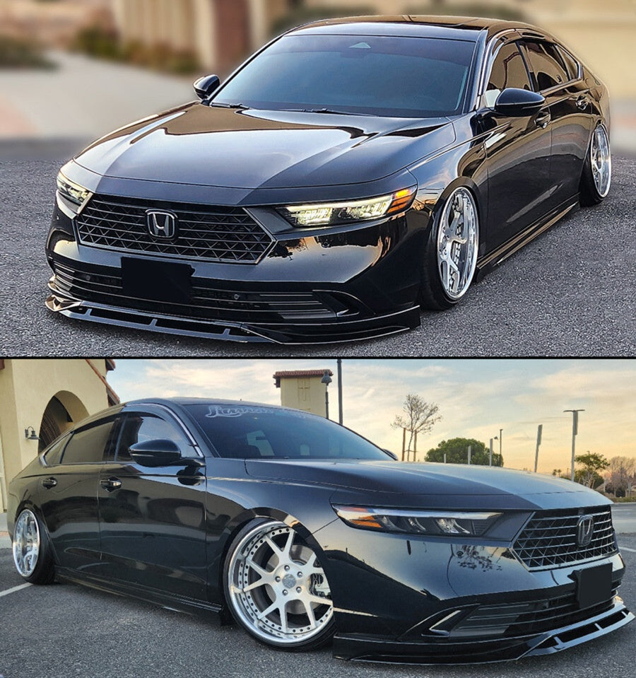 Gloss Black Front Bumper Lip Splitter Kit [for 2023–2026 Honda Accord]