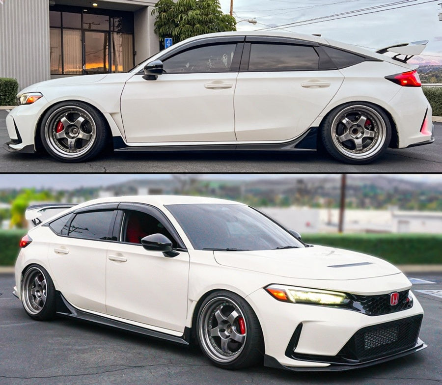 Pair of gloss black Mugen style side skirt extensions for Honda Civic Type-R FL5 (3)