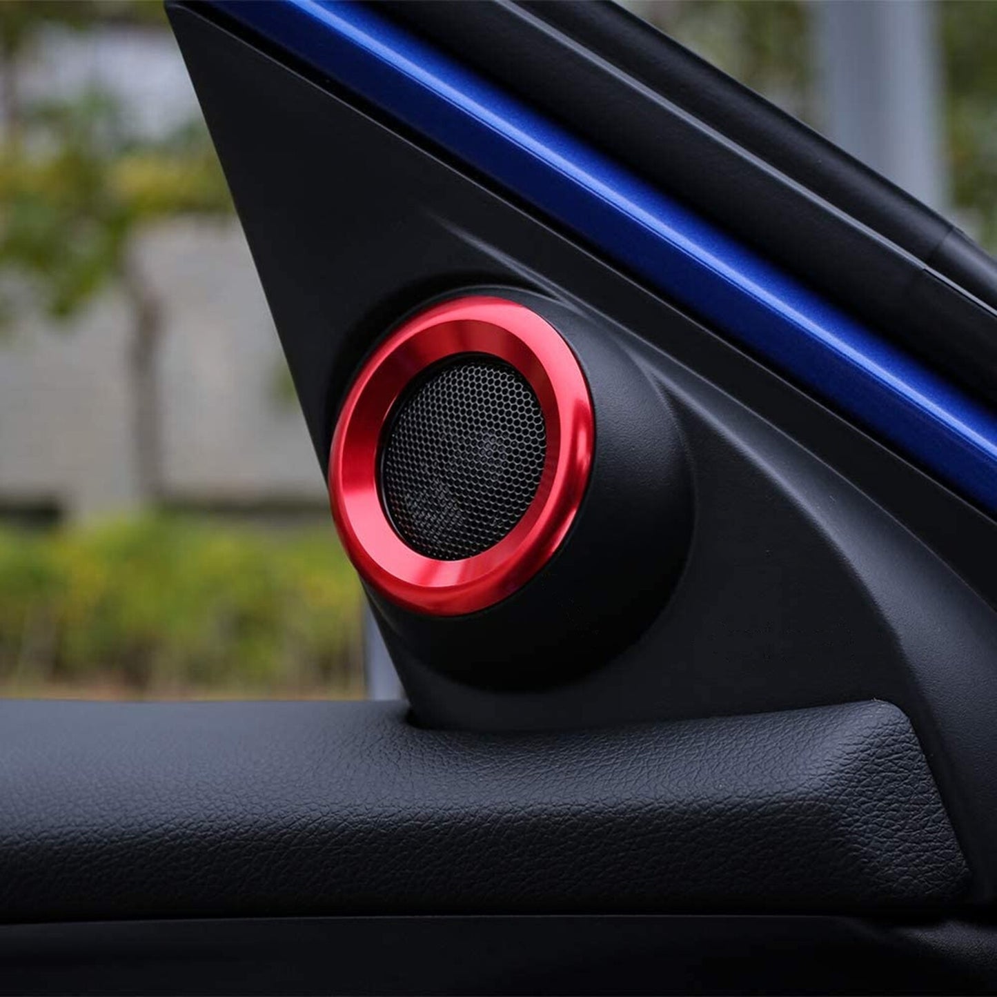 Red Pillar Door Speaker Trim [for 2016-21 Honda Civic]