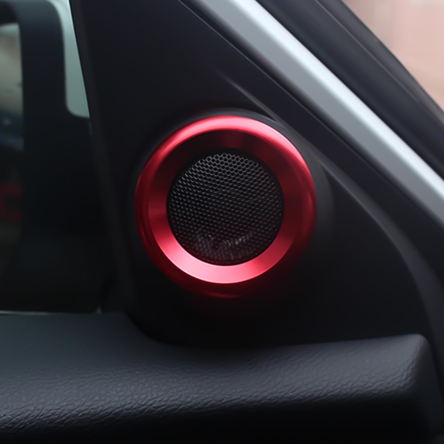 Red Pillar Door Speaker Trim [for 2016-21 Honda Civic]