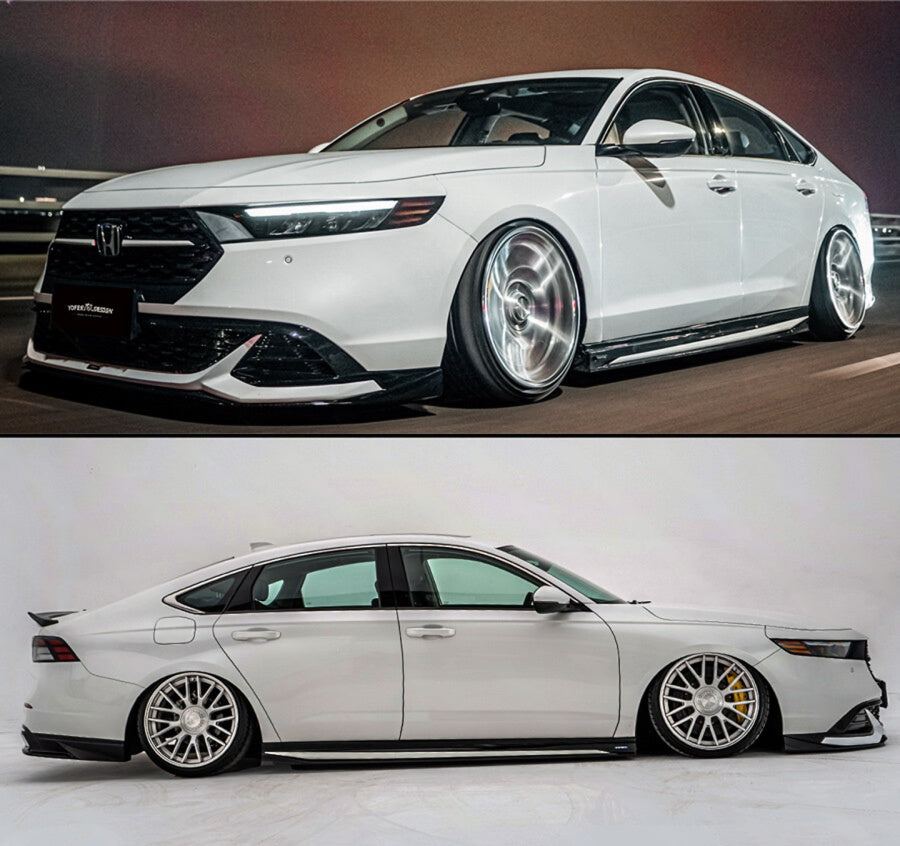 Glossy Black Add-On Side Skirt Extensions [for 2023-2026 Honda Accord]