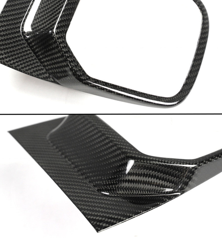 Carbon fiber shift console panel trim installed in Toyota GR86 interior (5)