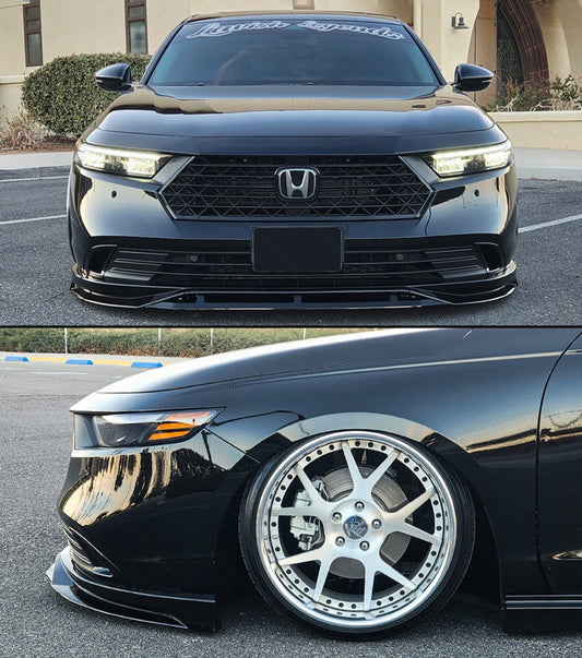 Gloss Black Front Bumper Lip Splitter Kit [for 2023–2026 Honda Accord]