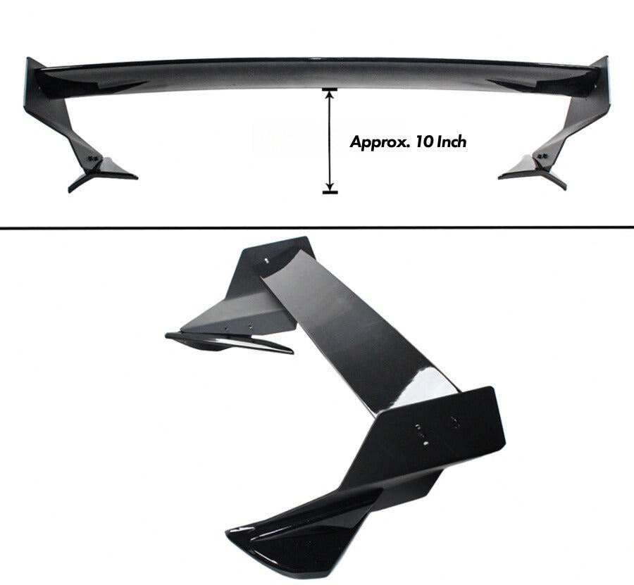 M1 GT Style high-wing trunk spoiler with metal billet stands and adjustable mid-wing design (3)