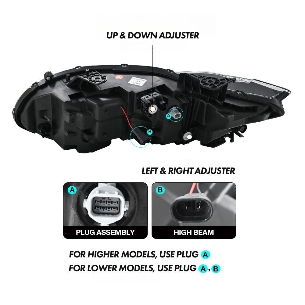 UMS RGB Lambo Style LED Projector Headlights [for 2018–2022 Honda Accord]