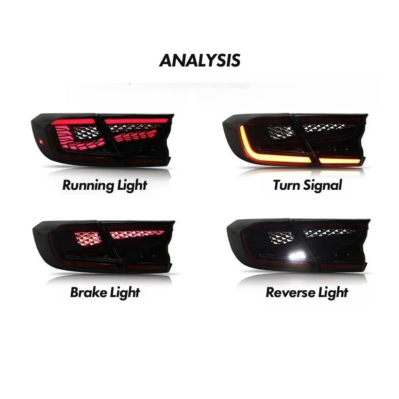 Dragon-scale patterned LED tail lights with smoked lens (9)