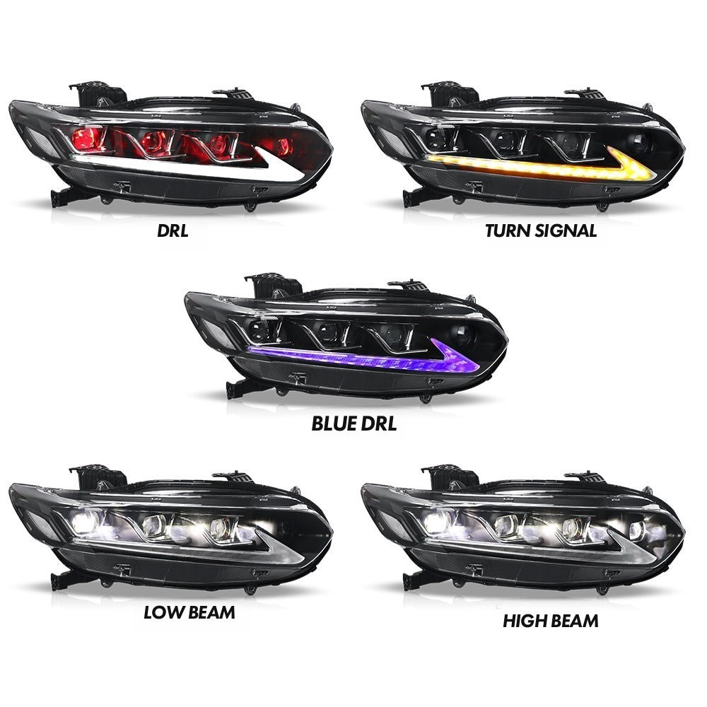 Pair of LED projector headlights with demon eye design for Honda Accord (6)