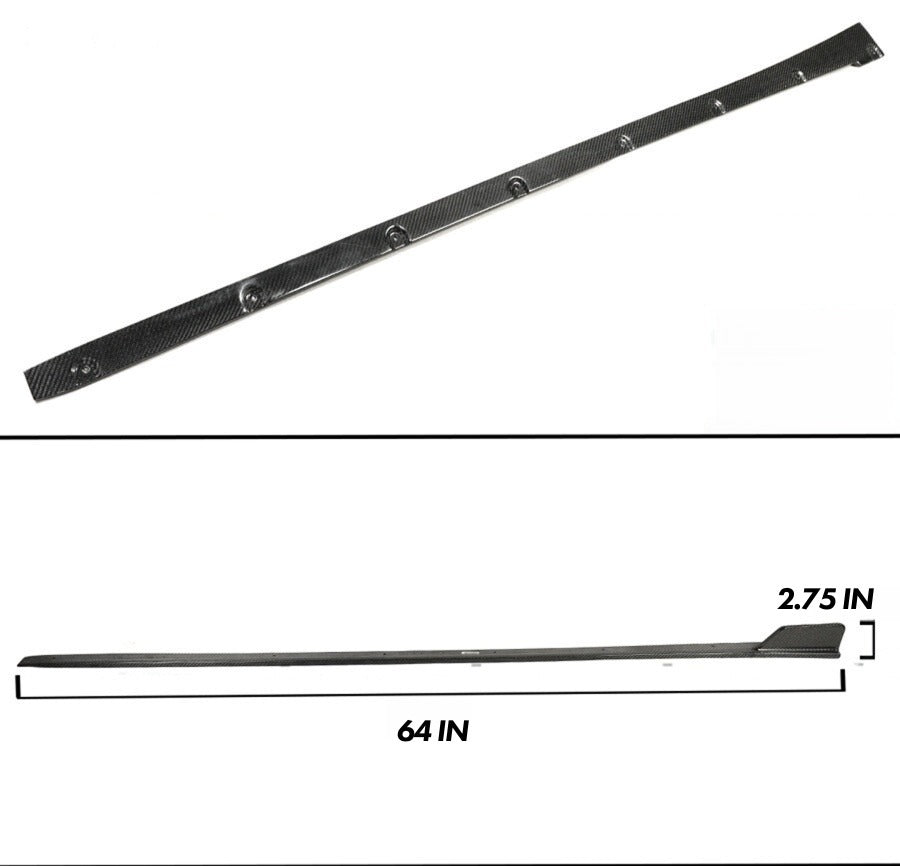 Real carbon fiber winglet side skirt splitters installed on 2023–2026 Honda Civic Type-R (5)