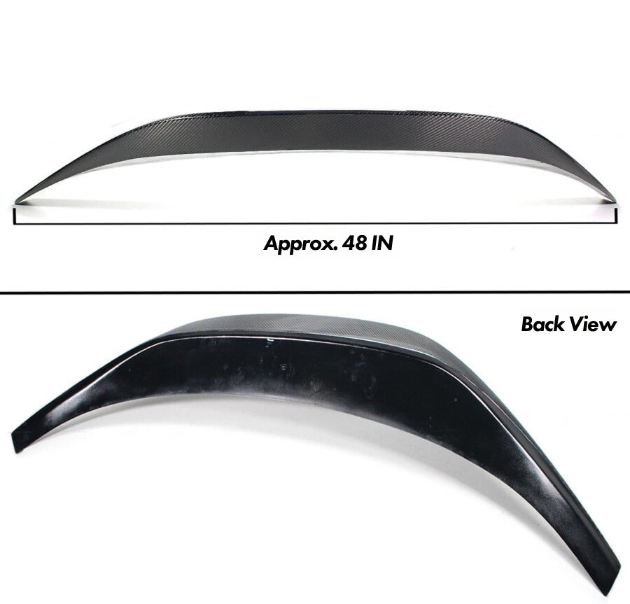 Black carbon fiber duckbill trunk spoiler mounted on white Toyota GR86 (4)