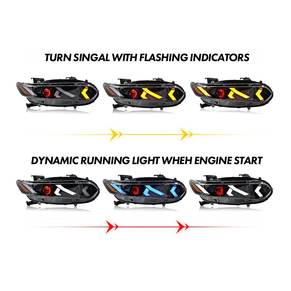 UMS RGB Lambo Style LED Projector Headlights [for 2018–2022 Honda Accord]