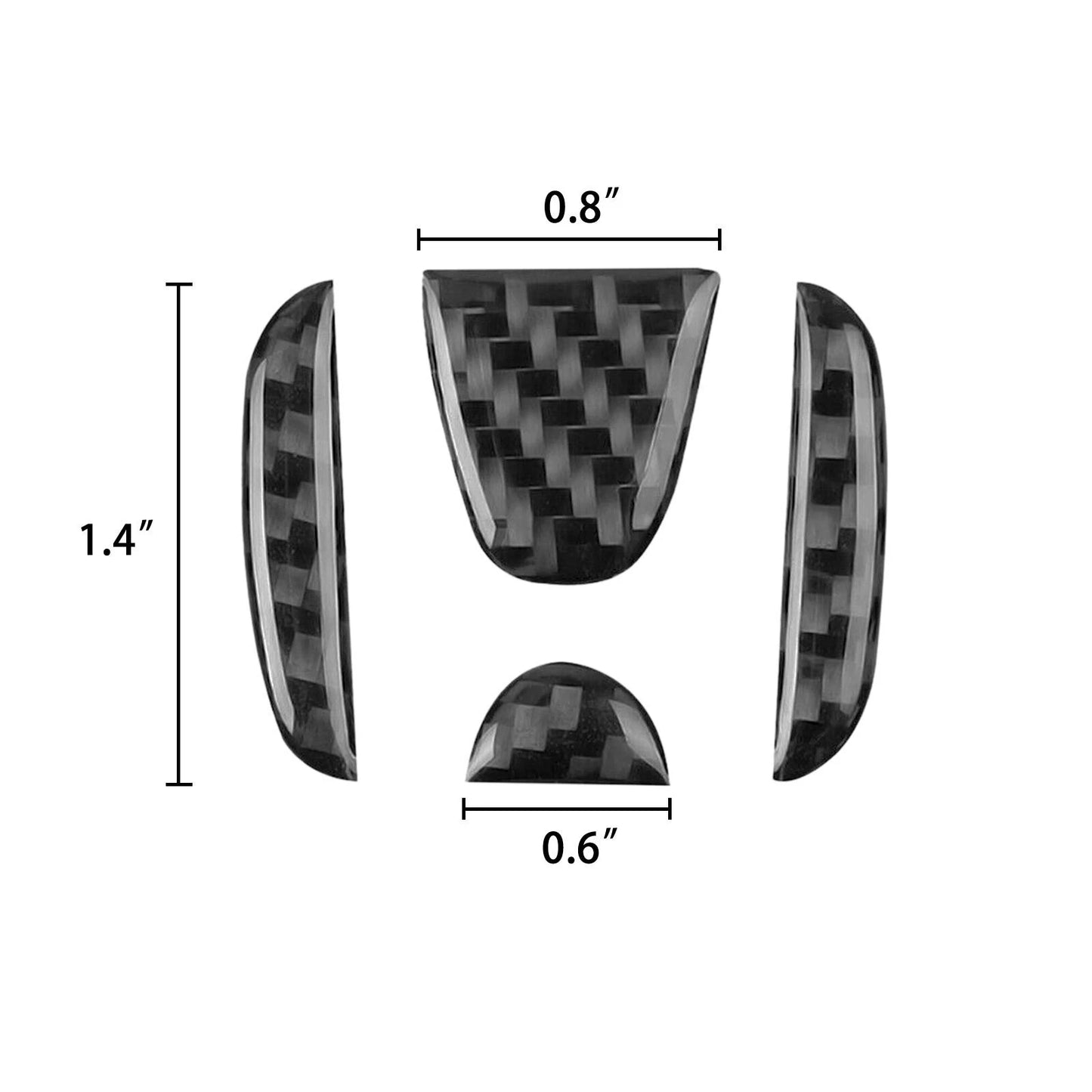 Carbon Fiber Steering Wheel Trim Overlays [for 2016-19 Honda Civic]