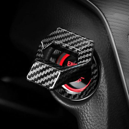 Carbon Fiber Engine Start/Stop Push Button Cover Trim