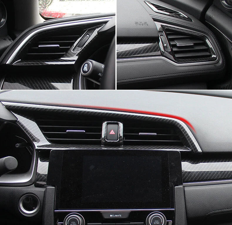 Carbon Fiber Style AC Vent Cover [for Honda Civic 2016-21]