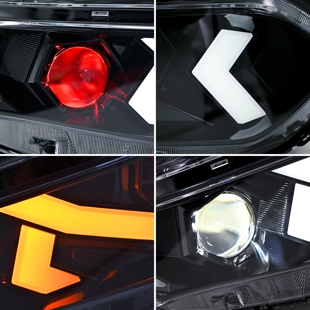 UMS RGB Lambo Style LED Projector Headlights [for 2018–2022 Honda Accord]