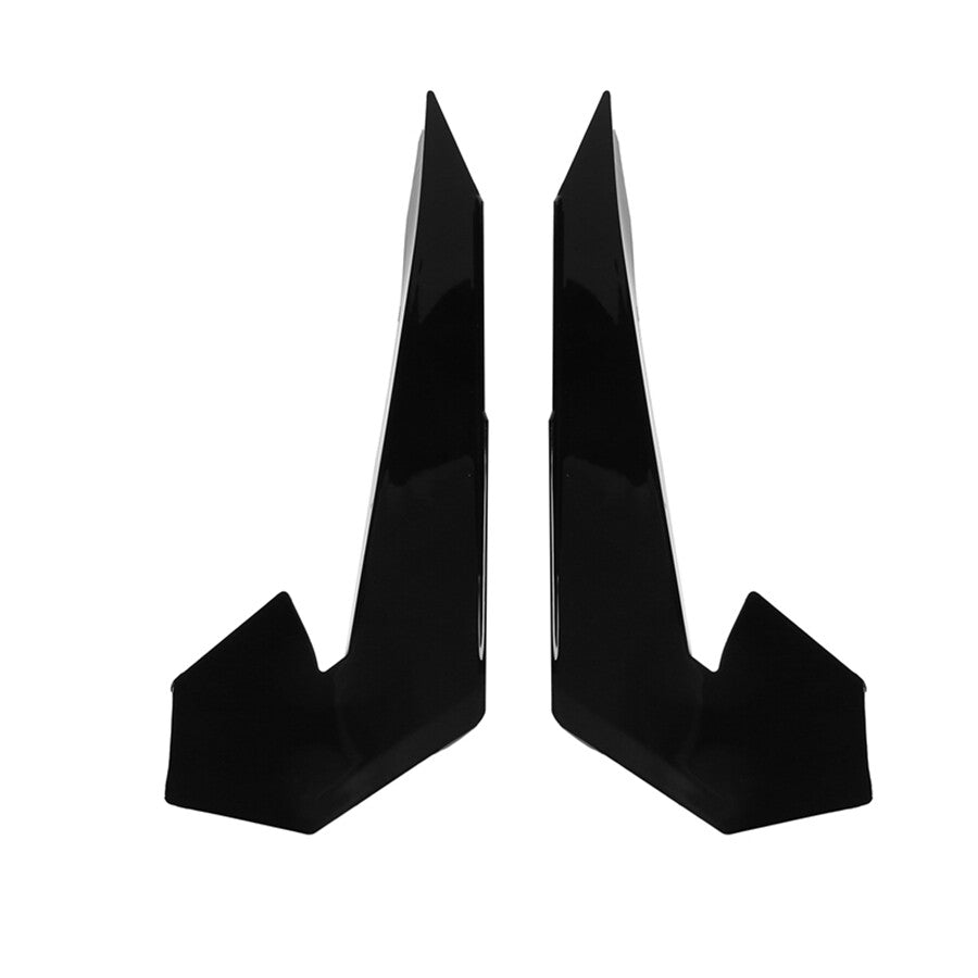 Gloss Black Front Bumper Canards [for 2016-21 Honda Civic]